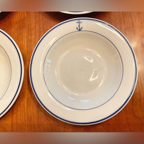 US Navy Mess Wardroom Officer set of 4 Large Rim Soup Bowls - Picture 7 of 15